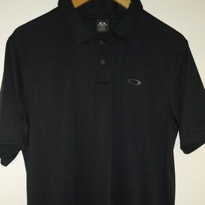 OAKLEY GOLF BLACK POLO SHIRT SIZE LARGE